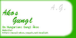 akos gungl business card