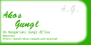 akos gungl business card